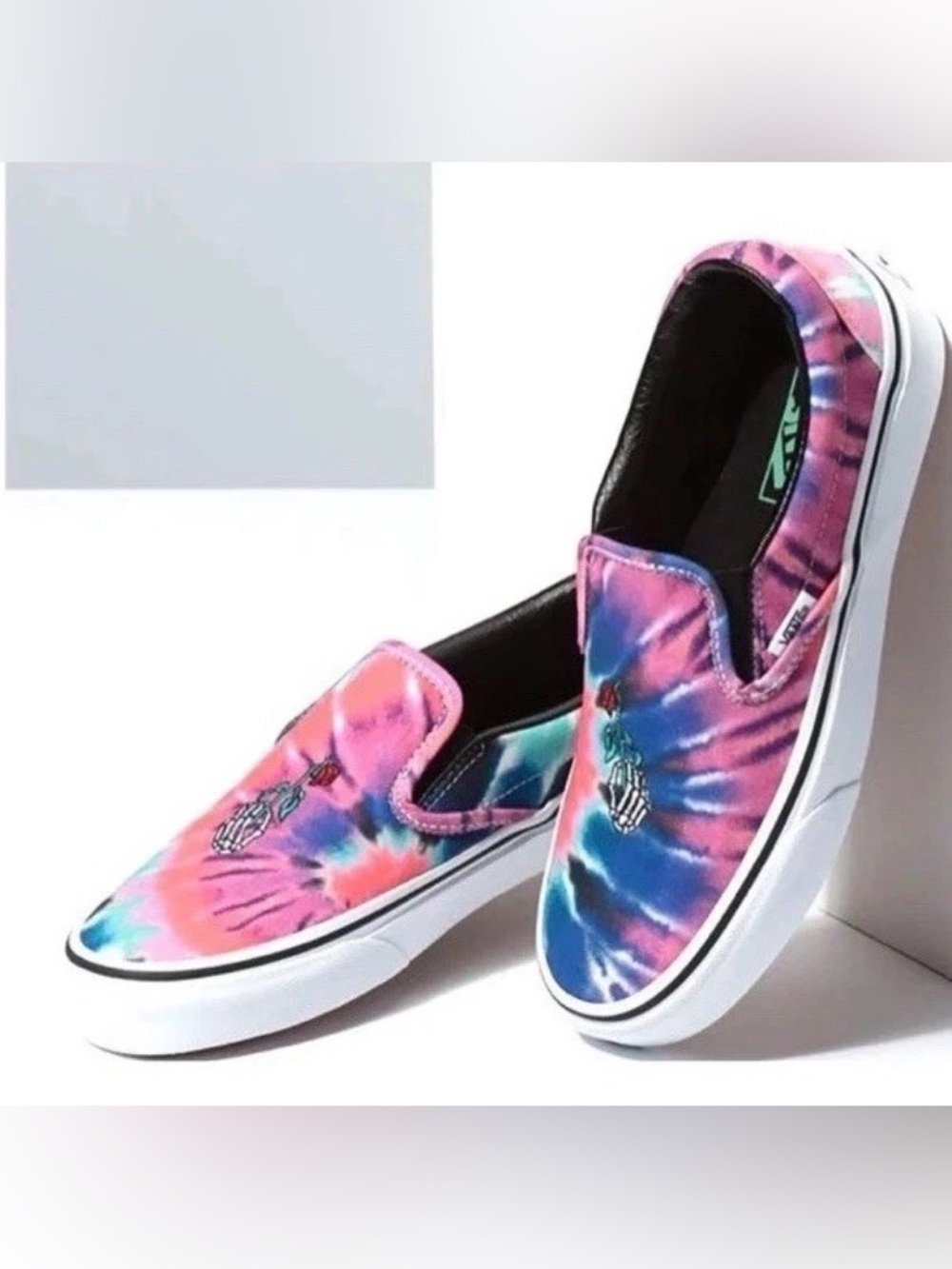VANS x Grateful Dead Men 6/Women 7.5 Tie-Dye Skeleton Rose Slip-On Sneaker